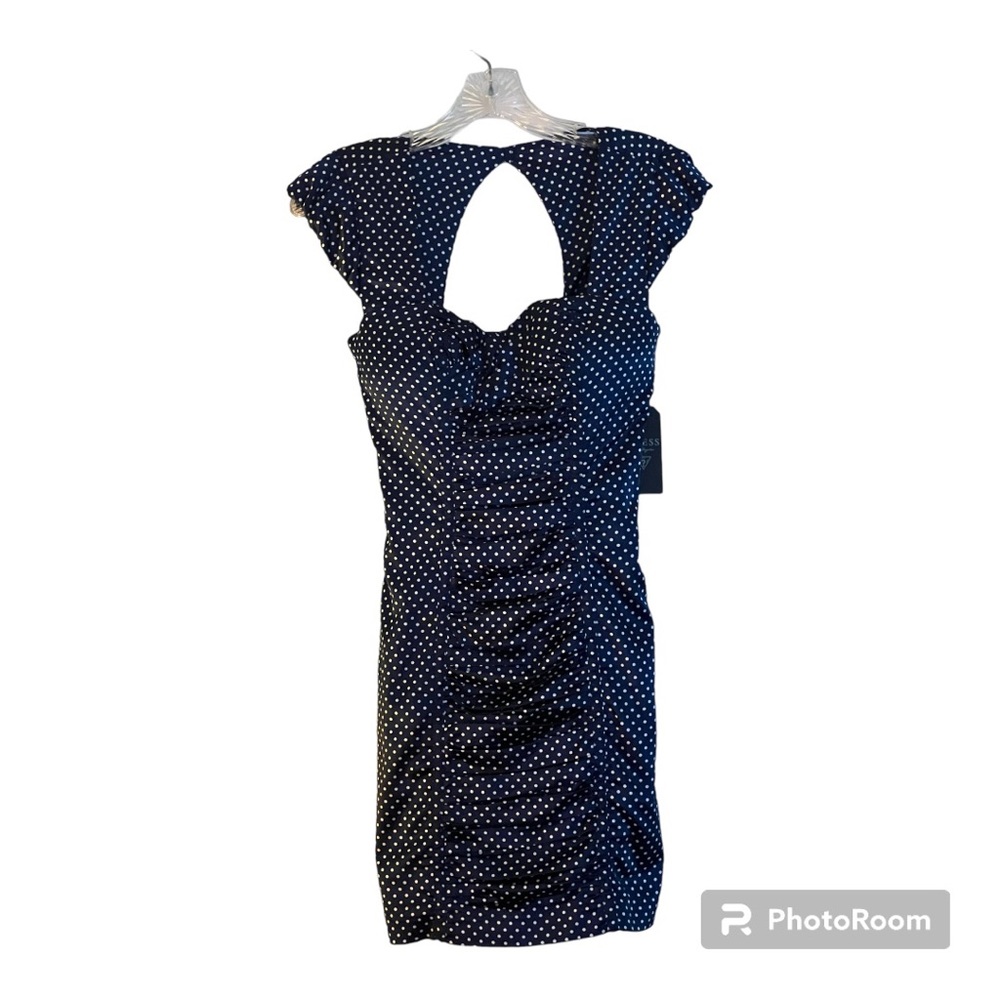 Guess Small blue/white with polka dot sleeveless dress New With Tags made - Picture 4 of 17